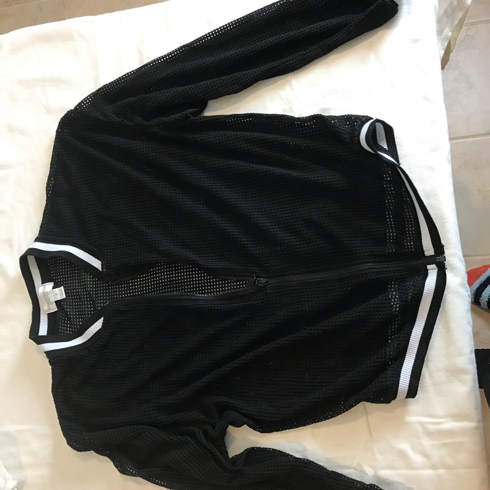 mesh bomber jacket